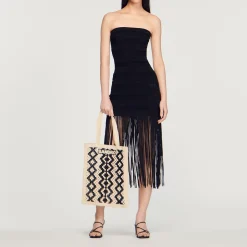 Abito Bustier Sfrangiato>Sandro Paris Sale