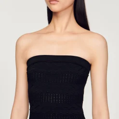 Abito Bustier Sfrangiato><noscript><img width=