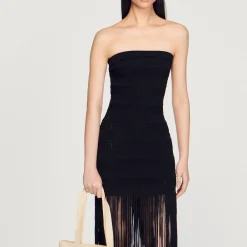 Abito Bustier Sfrangiato><noscript><img width=