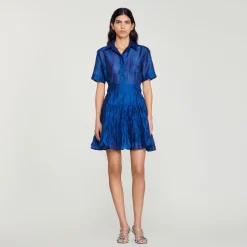 Abito Corto Con Volant>Sandro Paris Clearance