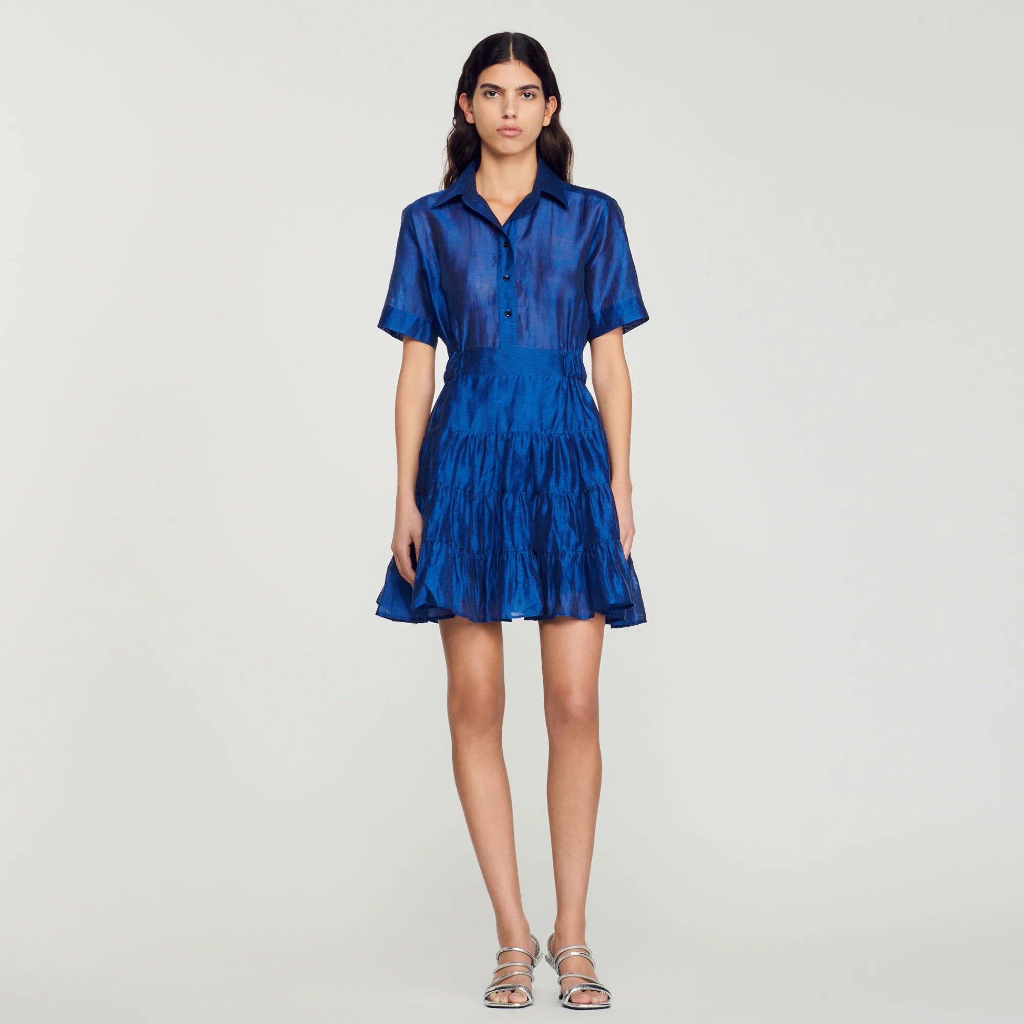 Abito Corto Con Volant>Sandro Paris Clearance