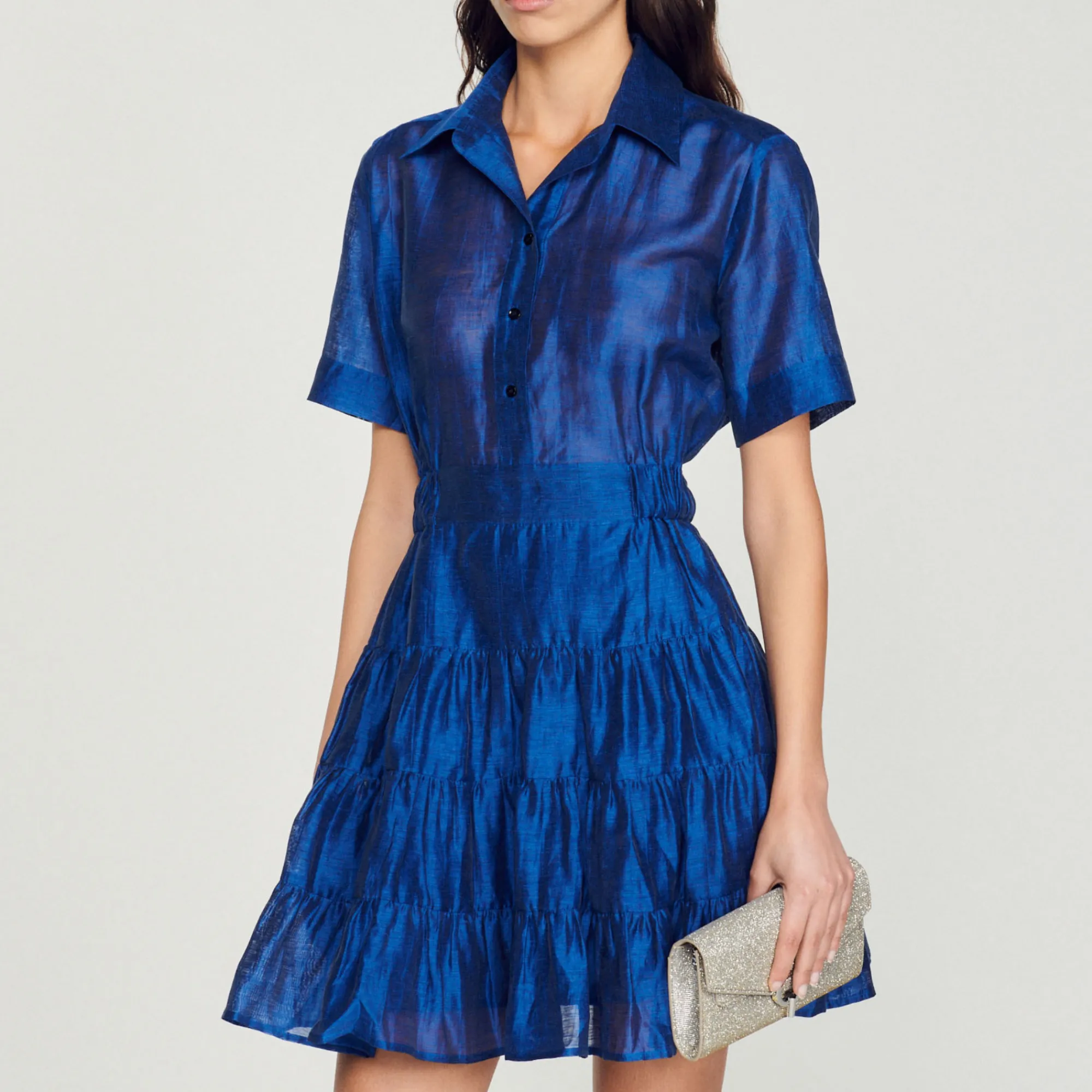 Abito Corto Con Volant>Sandro Paris Clearance