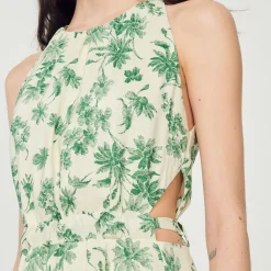 Abito Lungo Con Stampa Floreale><noscript><img width=