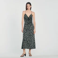 Abito Lungo Con Stampa Floreale>Sandro Paris Sale