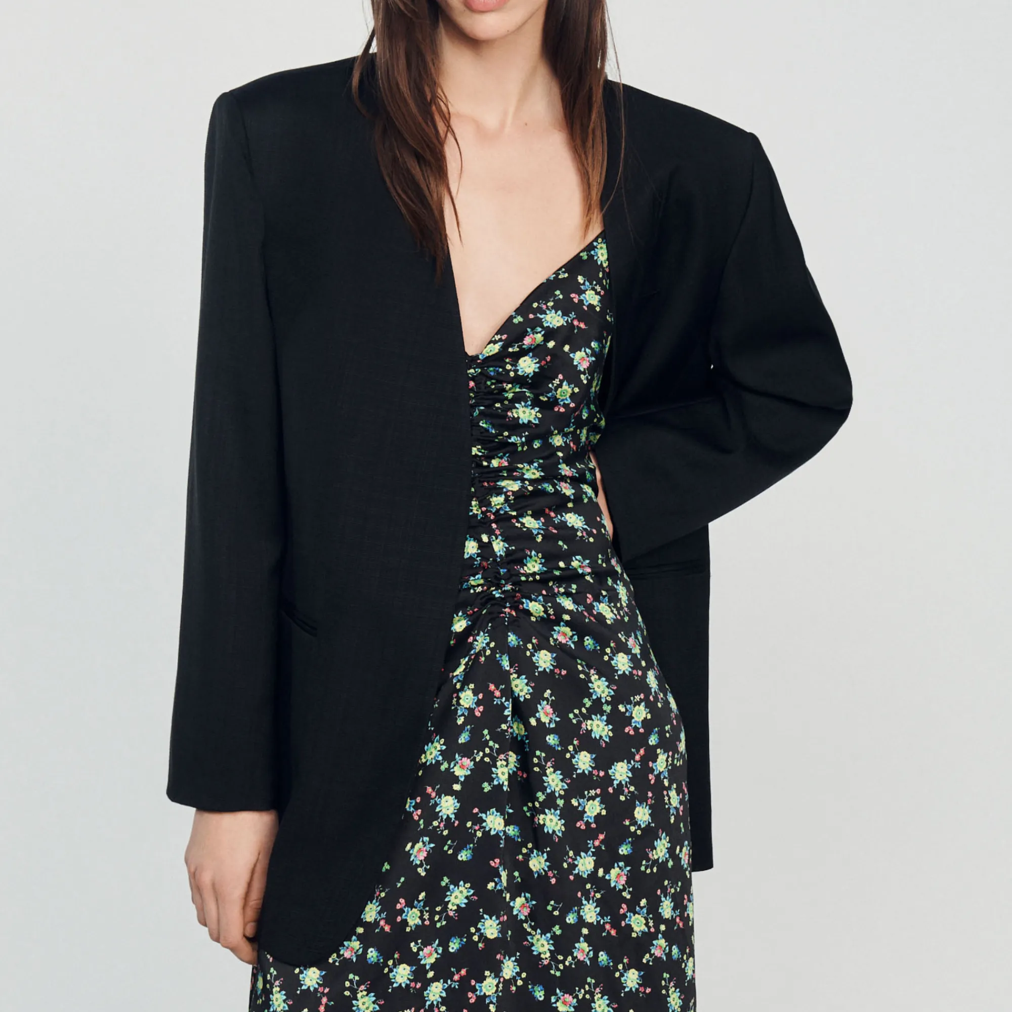 Abito Lungo Con Stampa Floreale>Sandro Paris Sale