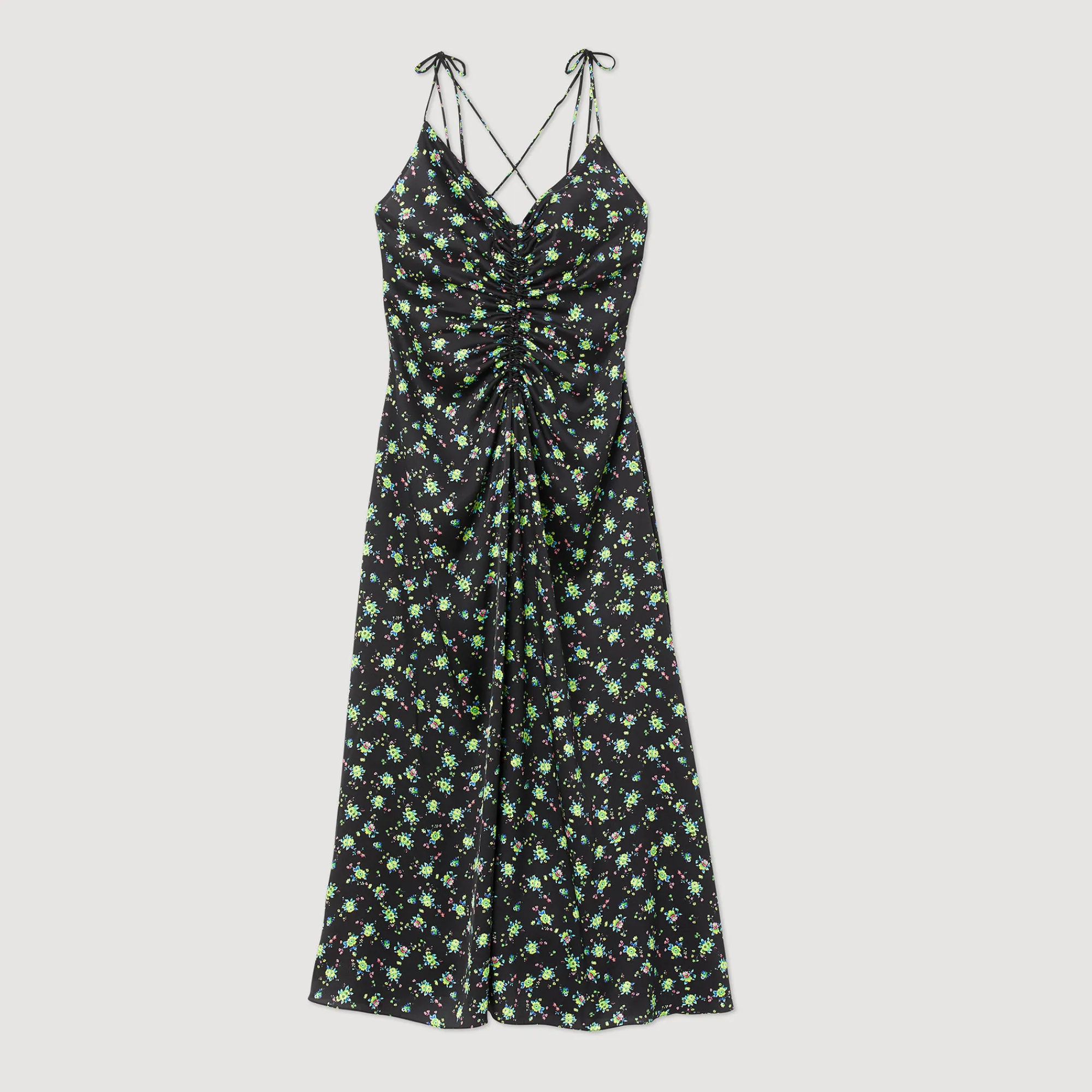 Abito Lungo Con Stampa Floreale>Sandro Paris Sale