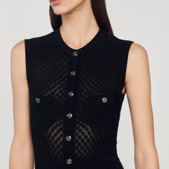 Abito Lungo In Maglia><noscript><img width=
