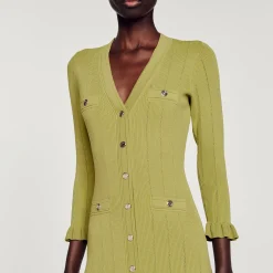 Abito Lungo In Maglia><noscript><img width=