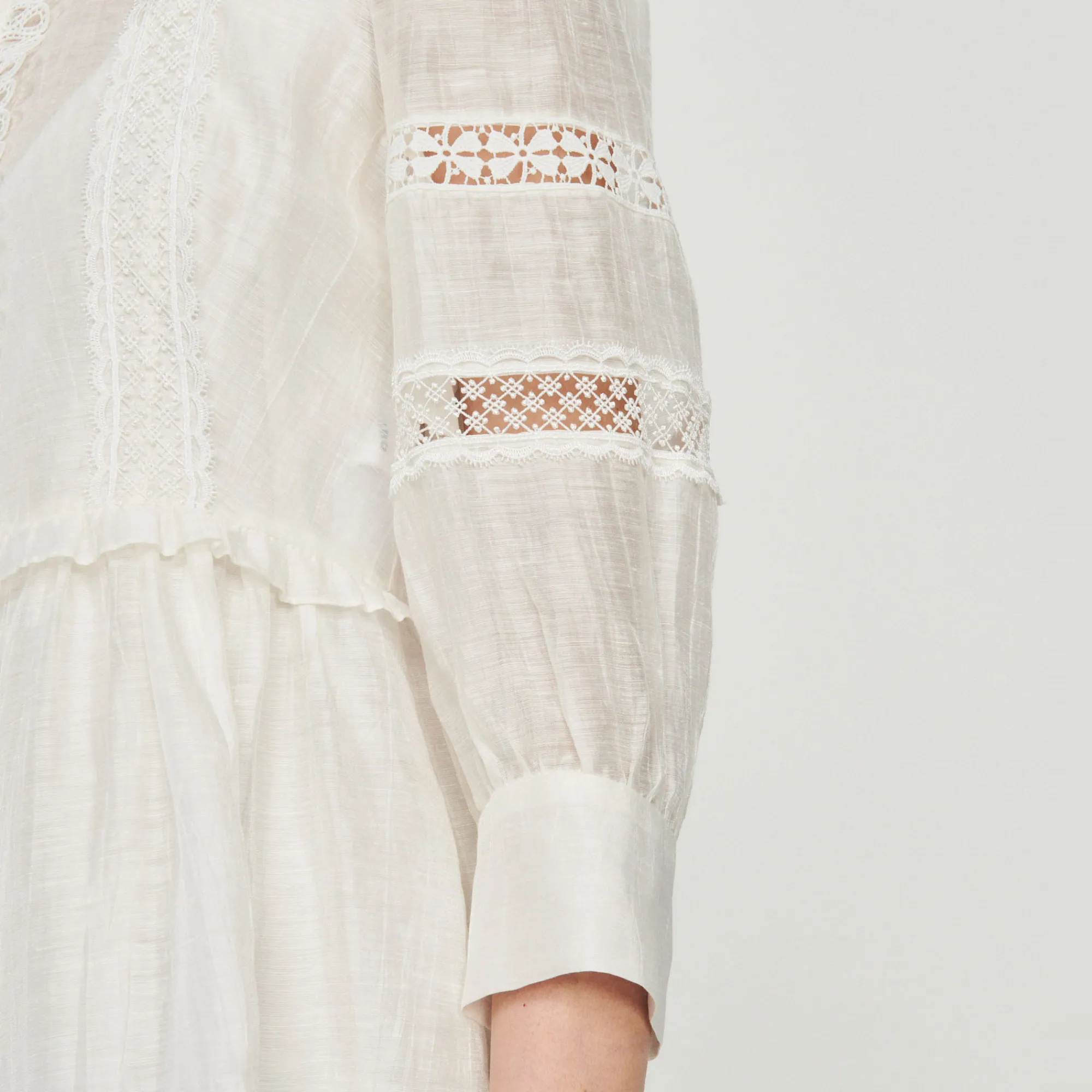 Abito Lungo In Pizzo>Sandro Paris Online