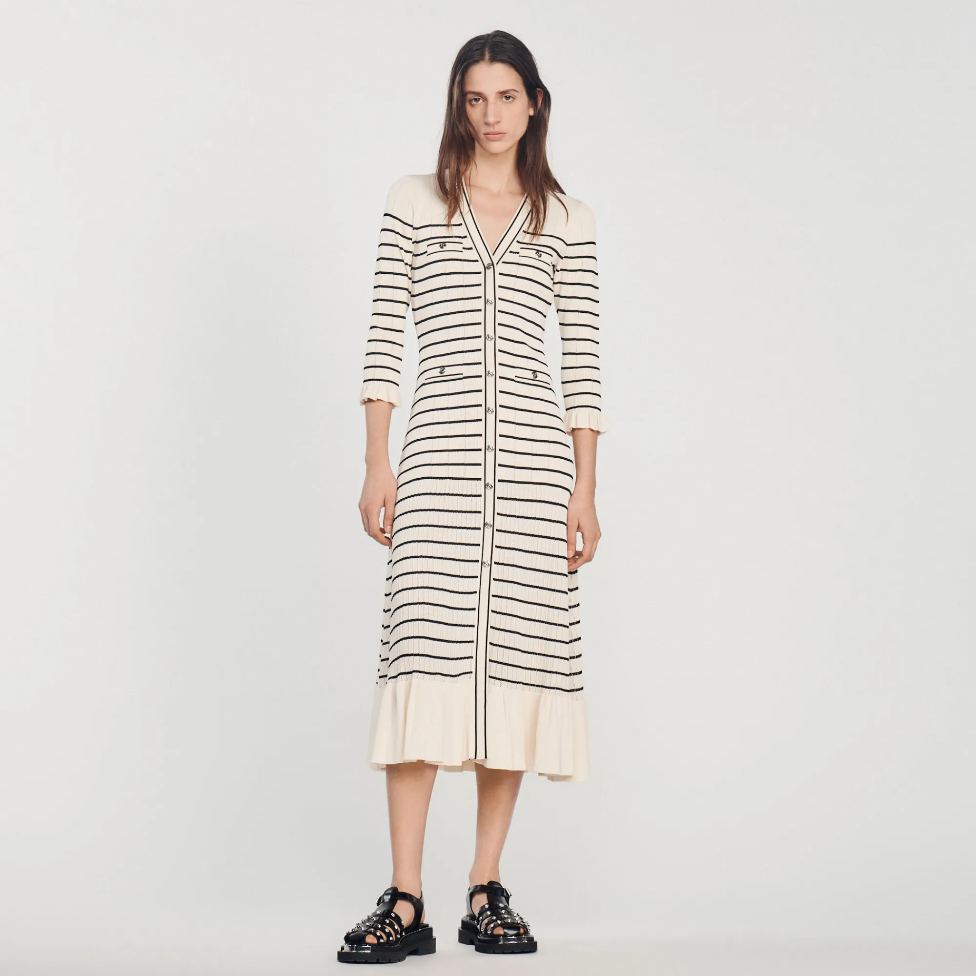Abito Lungo Mariniere>Sandro Paris Clearance