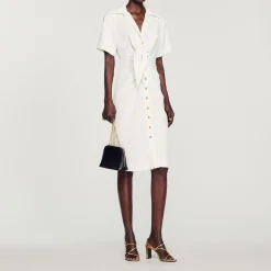 Abito Midi Con Bottoni>Sandro Paris Sale