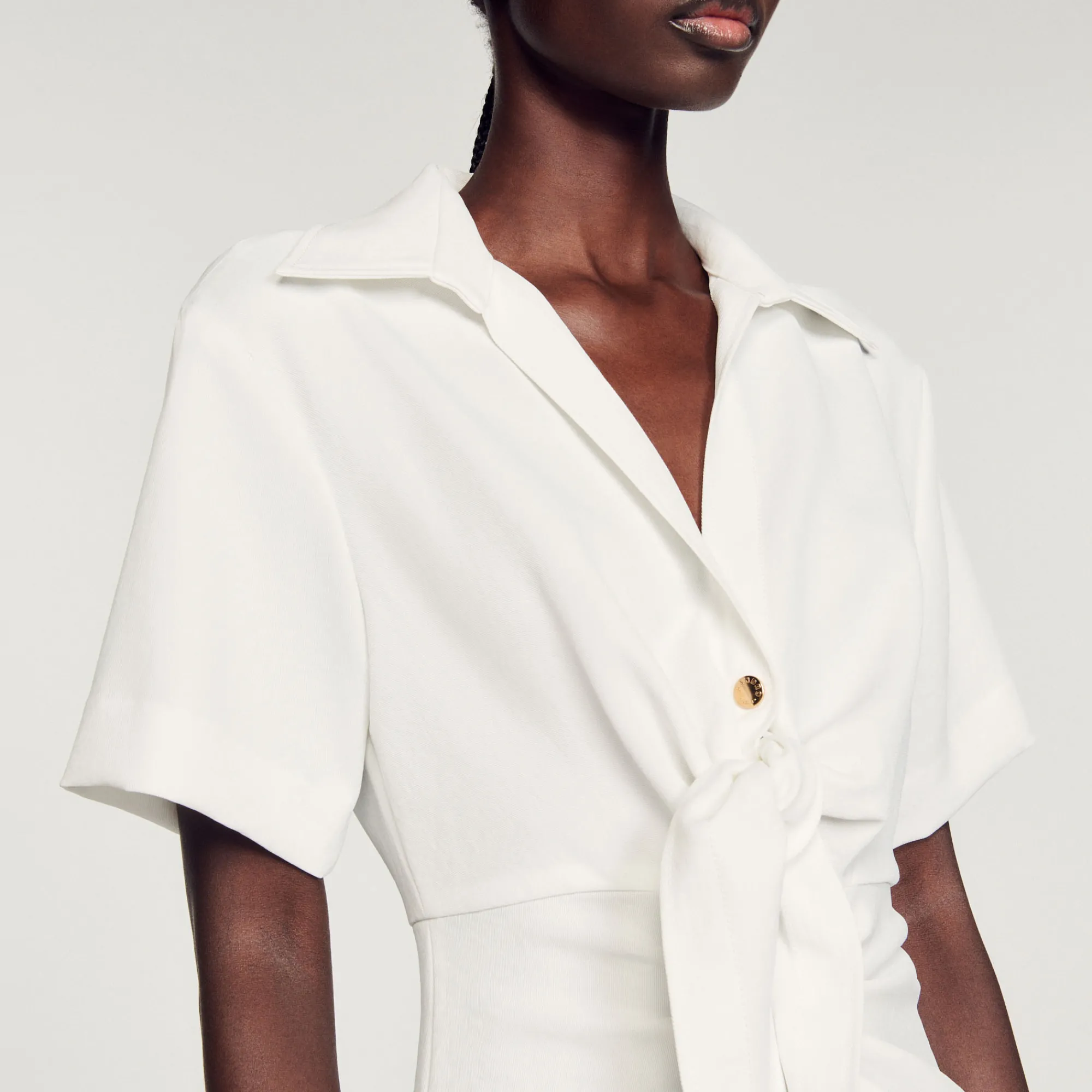 Abito Midi Con Bottoni>Sandro Paris Sale