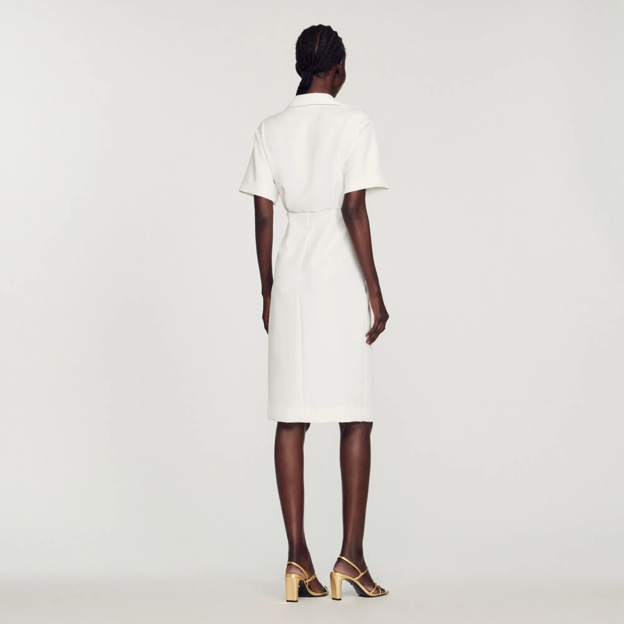 Abito Midi Con Bottoni>Sandro Paris Sale