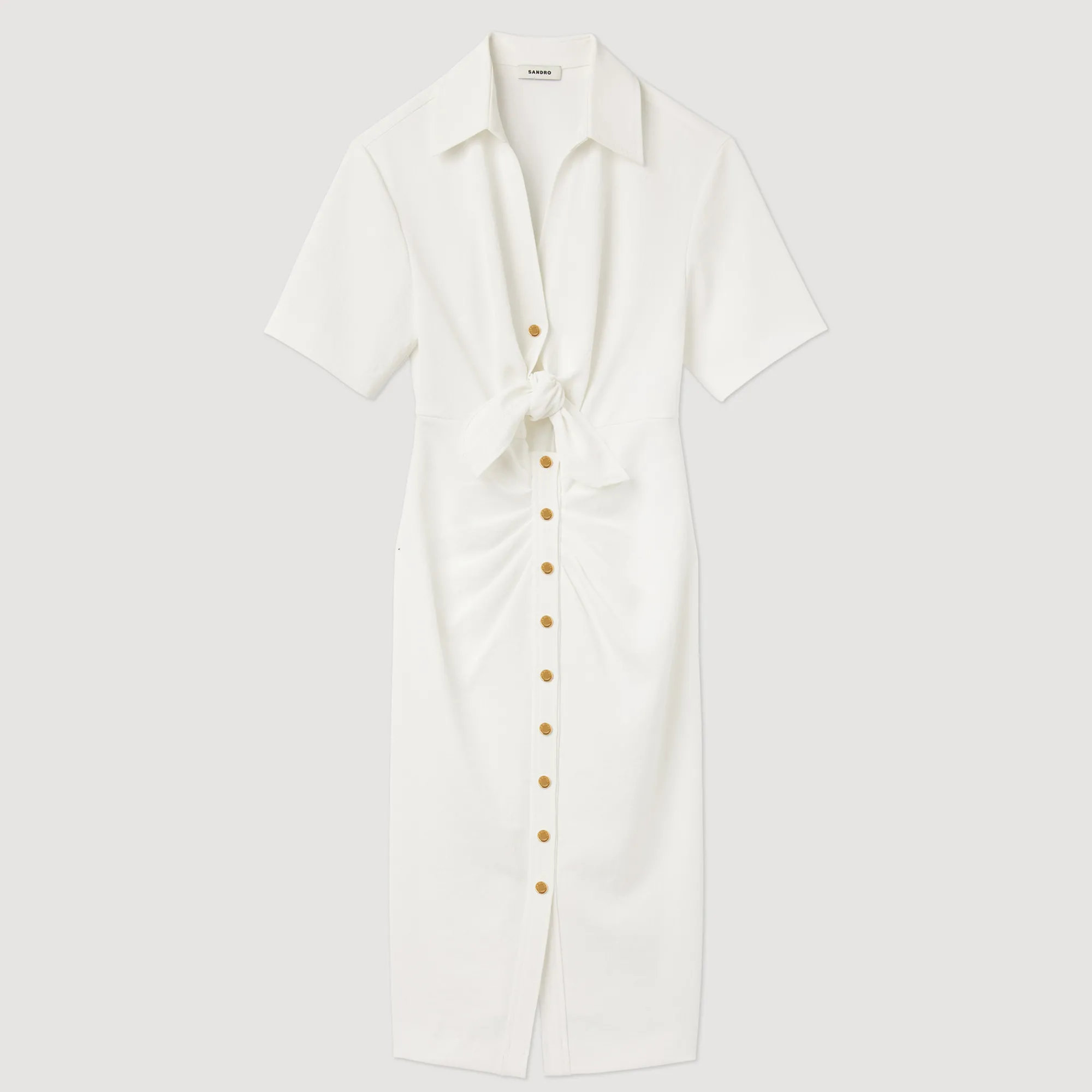 Abito Midi Con Bottoni>Sandro Paris Sale