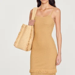 Abito Midi In Maglia><noscript><img width=