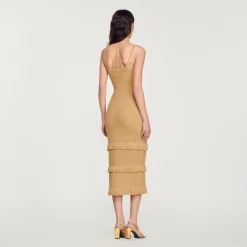 Abito Midi In Maglia><noscript><img width=