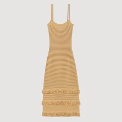 Abito Midi In Maglia><noscript><img width=