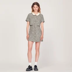 Abito Trompe L'Oeil In Tweed>Sandro Paris Fashion