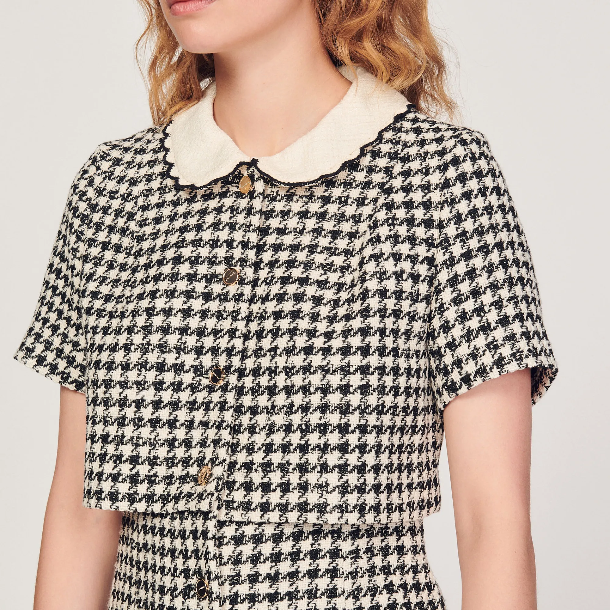 Abito Trompe L'Oeil In Tweed>Sandro Paris Fashion