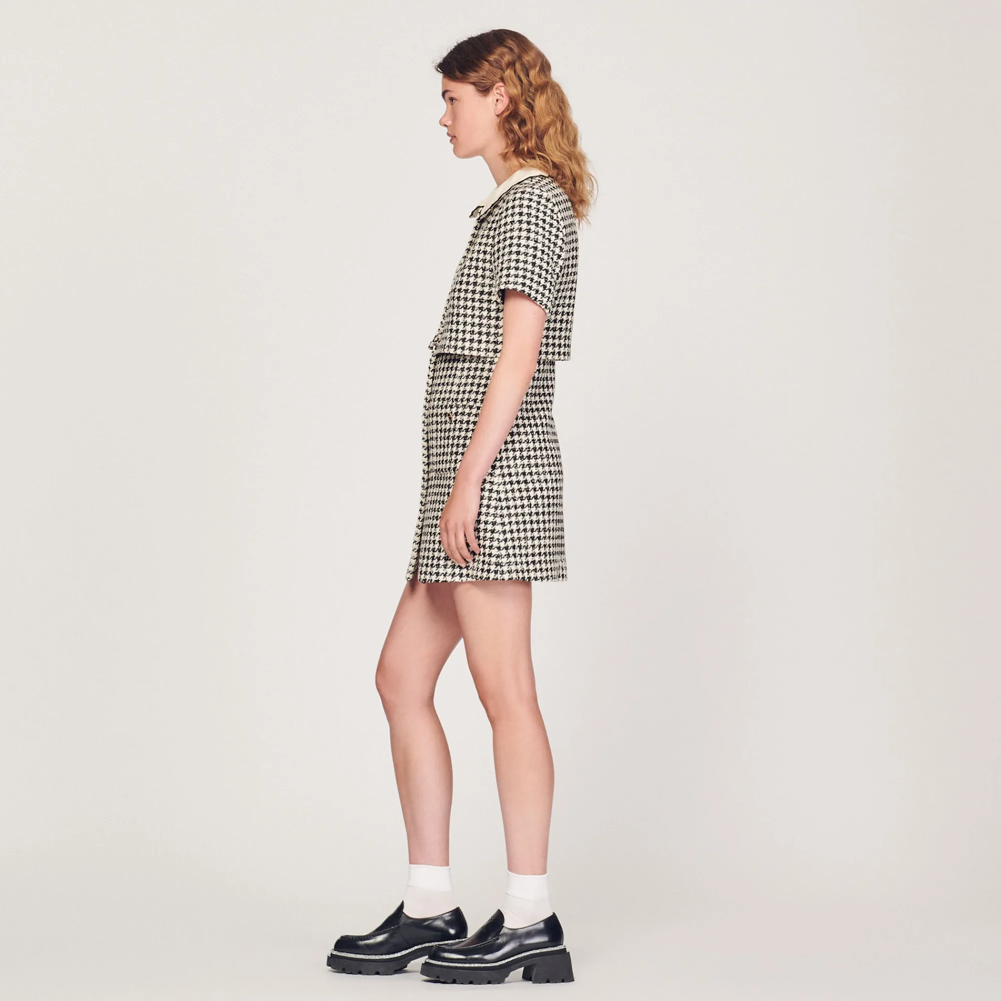 Abito Trompe L'Oeil In Tweed>Sandro Paris Fashion