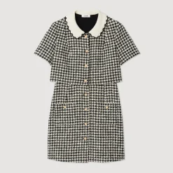 Abito Trompe L'Oeil In Tweed><noscript><img width=