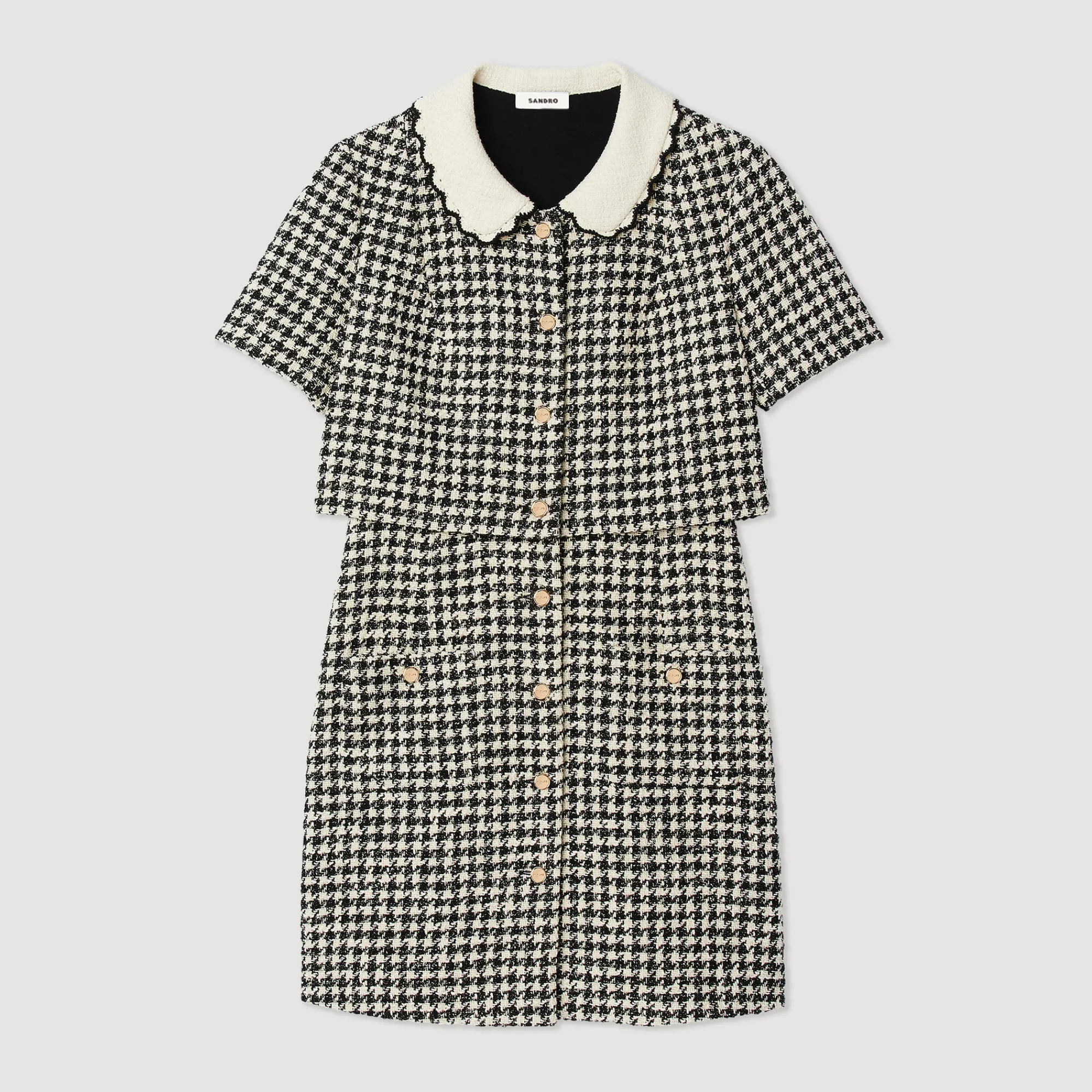 Abito Trompe L'Oeil In Tweed>Sandro Paris Fashion