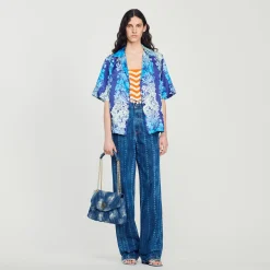Borsa Mila In Denim Destroy>Sandro Paris Hot