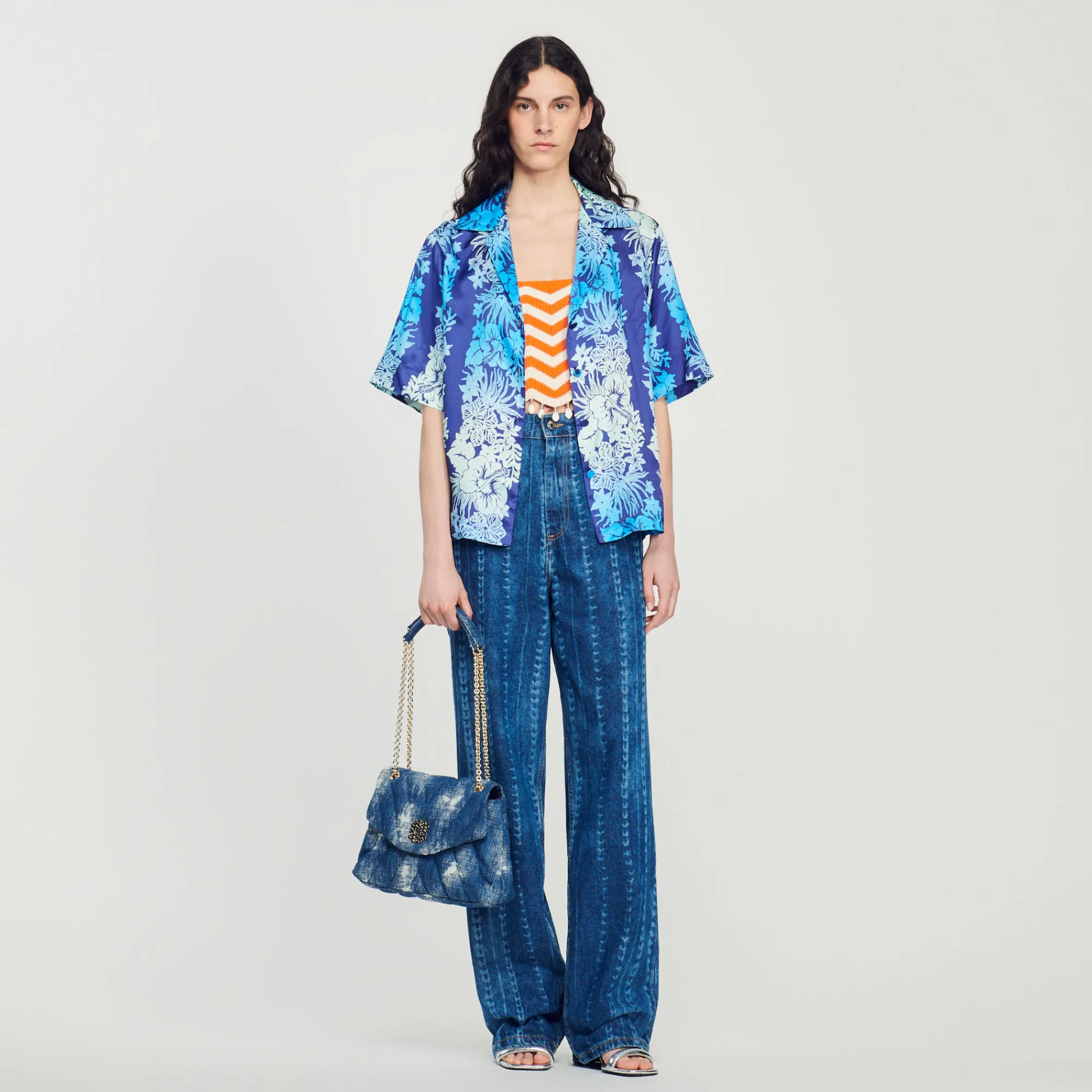 Borsa Mila In Denim Destroy>Sandro Paris Hot