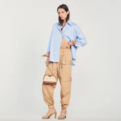 Borsa Rittah In Tessuto Monogramma>Sandro Paris Best Sale