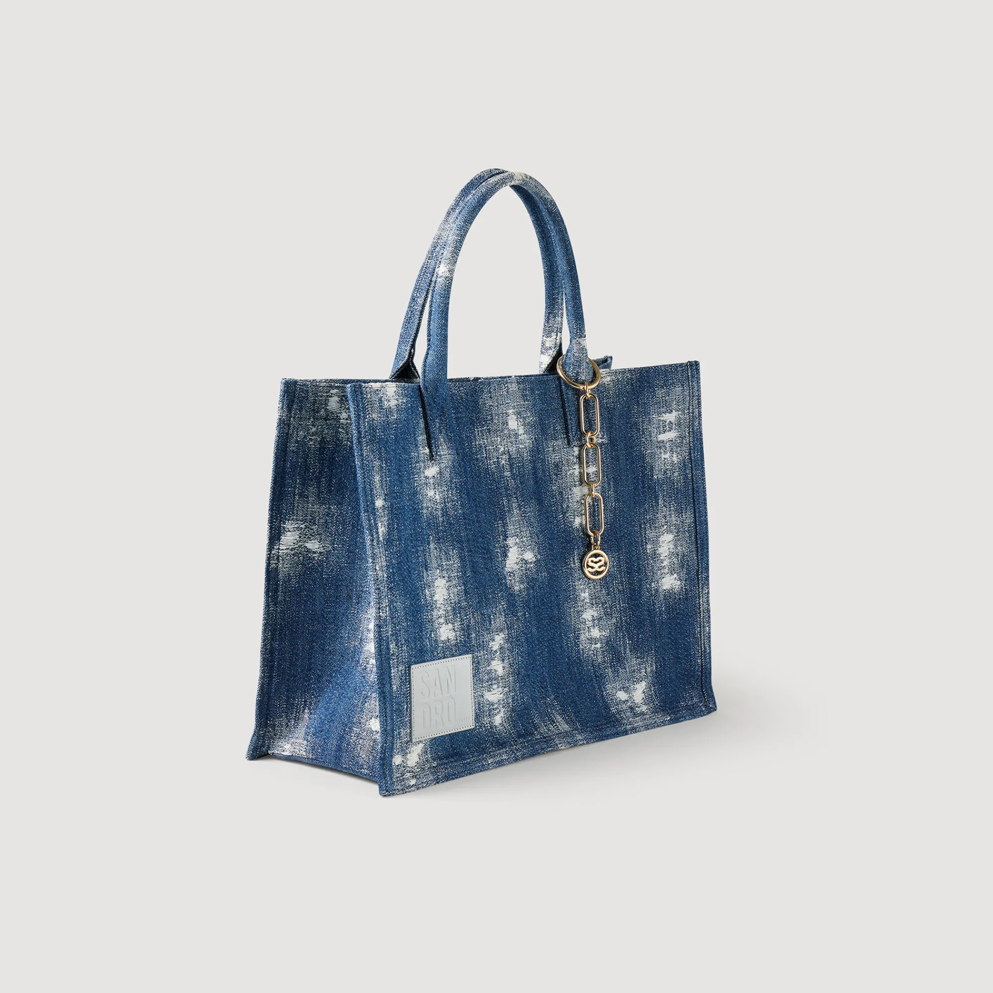 Borsa Shopping Kasbah In Denim>Sandro Paris Outlet