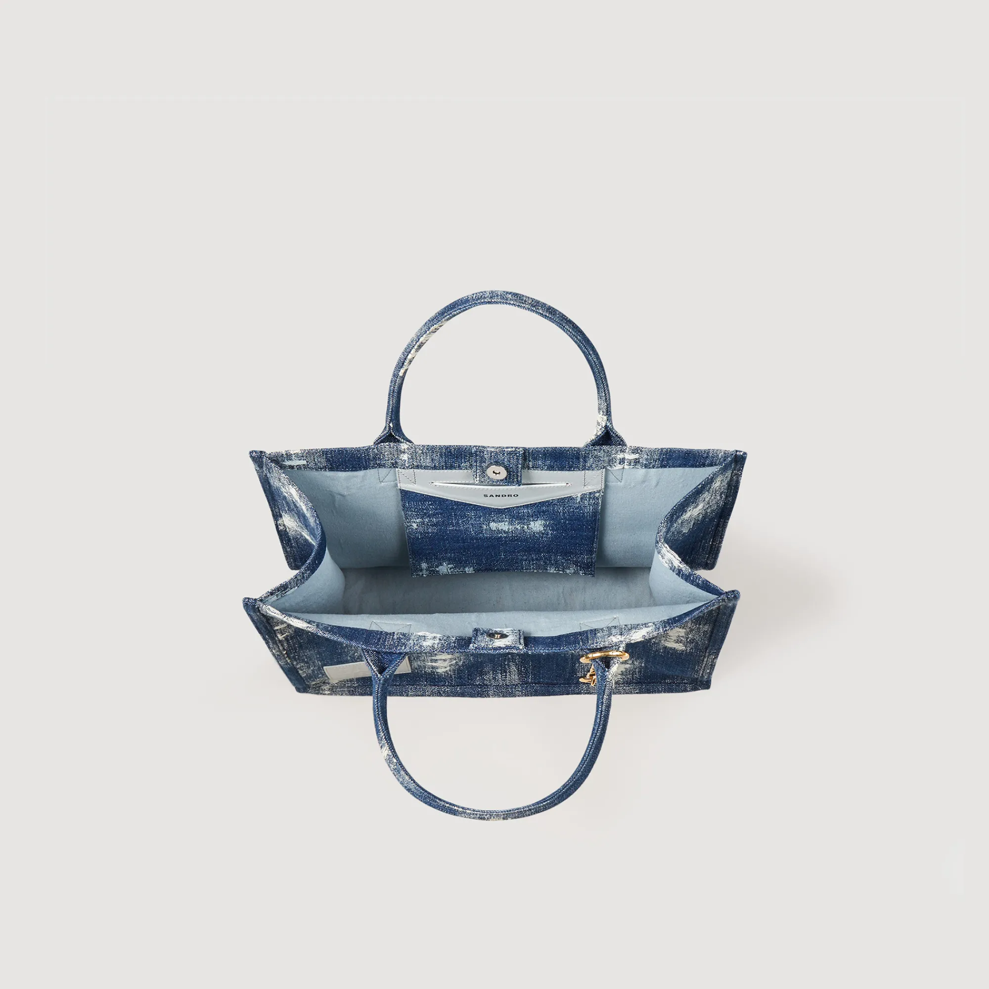 Borsa Shopping Kasbah In Denim>Sandro Paris Outlet