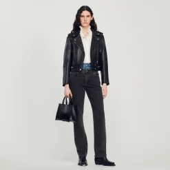 Borsa Shopping Piccola Pelle Certificata>Sandro Paris Outlet