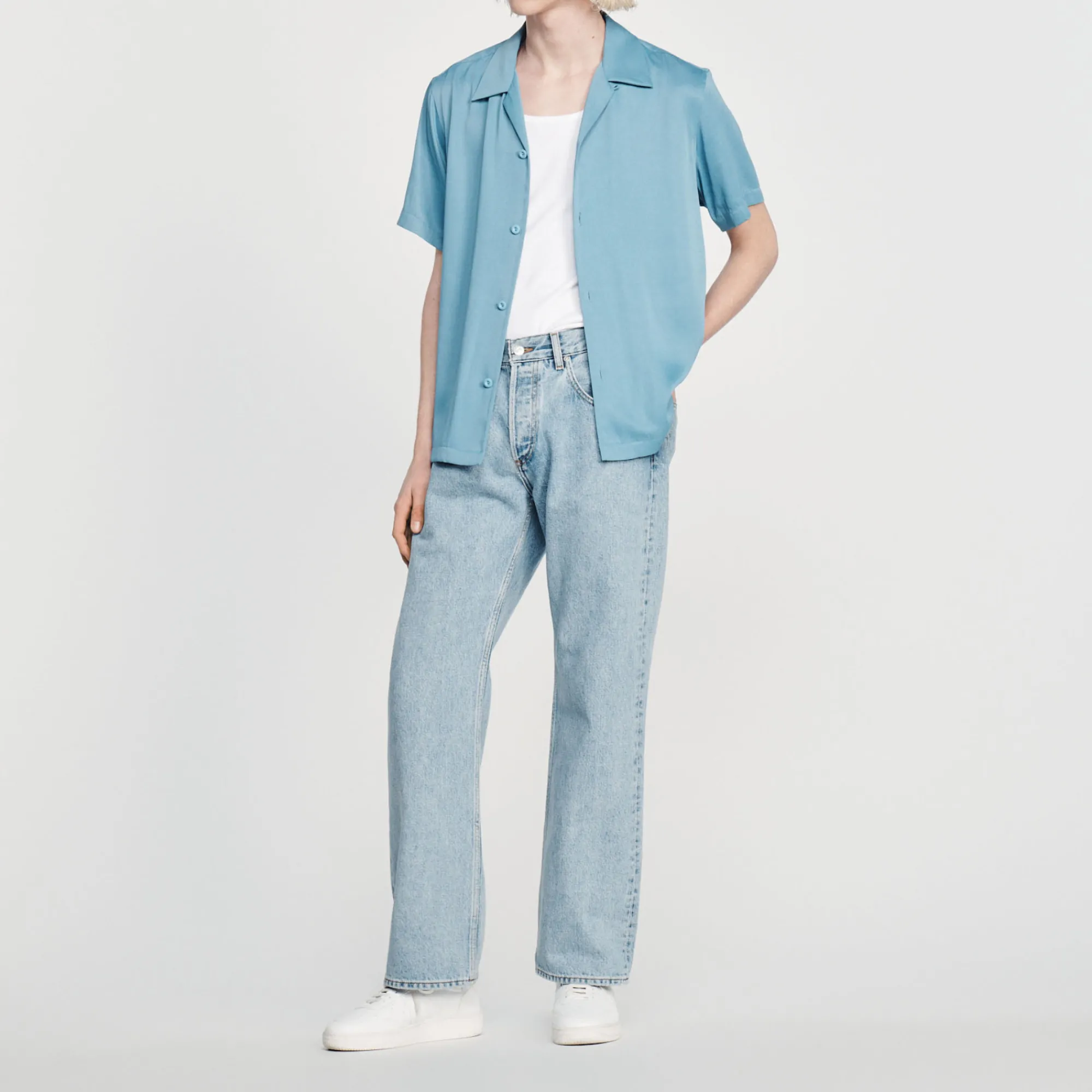 Camicia A Maniche Corte>Sandro Paris Best Sale
