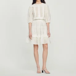 Camicia Con Colletto In Pizzo>Sandro Paris Clearance