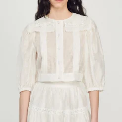 Camicia Con Colletto In Pizzo><noscript><img width=