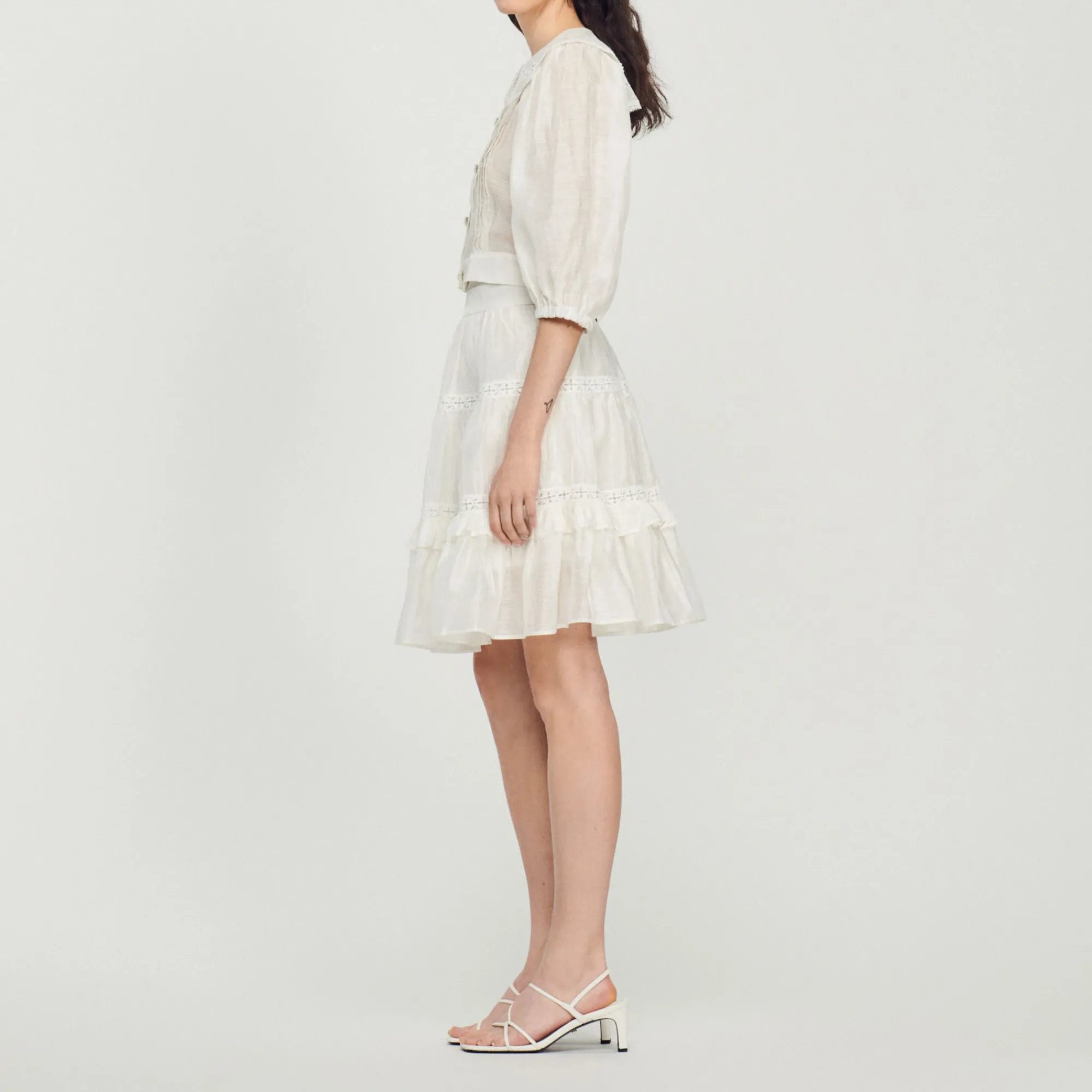 Camicia Con Colletto In Pizzo>Sandro Paris Clearance