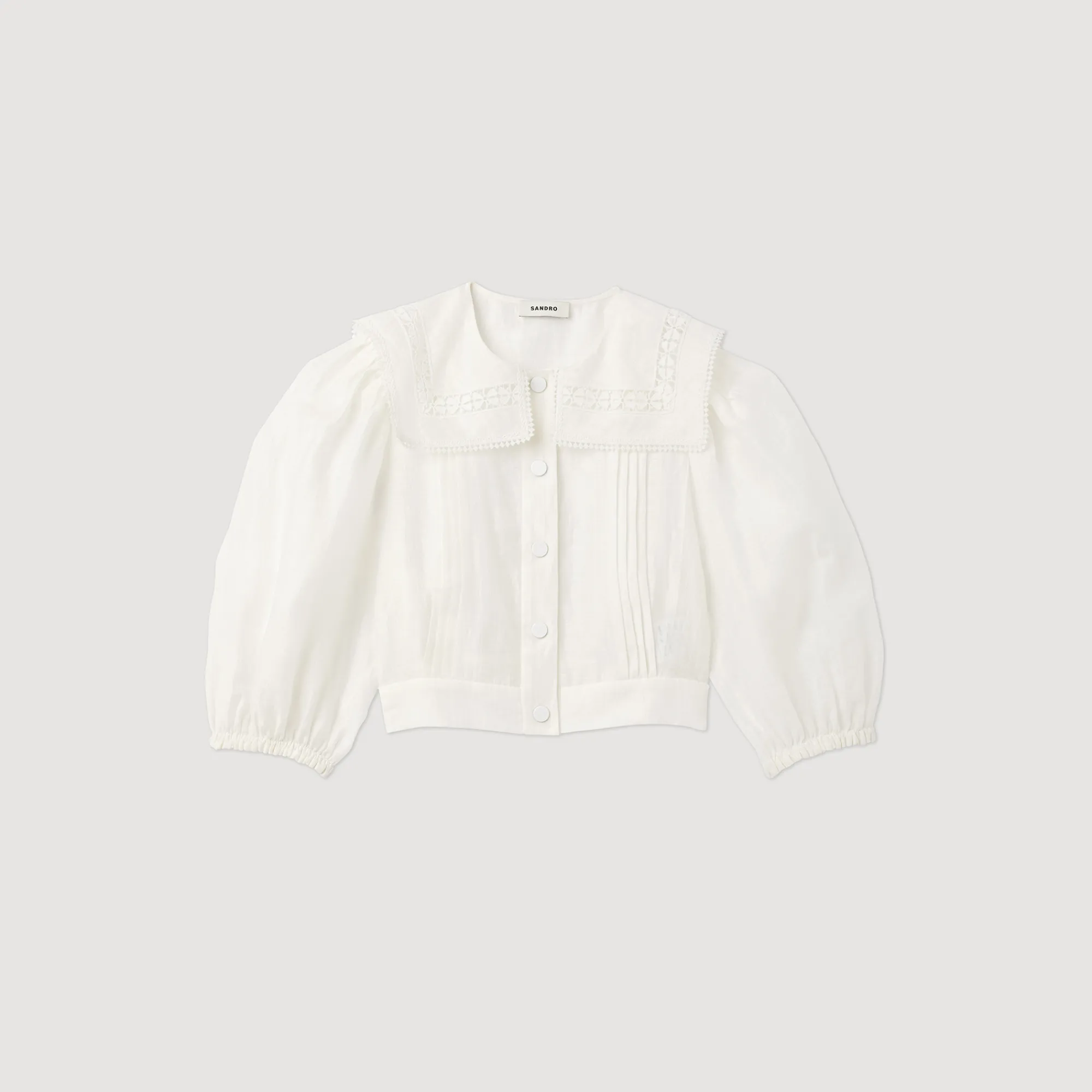 Camicia Con Colletto In Pizzo>Sandro Paris Clearance