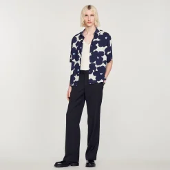 Camicia Con Stampa Floreale>Sandro Paris Outlet