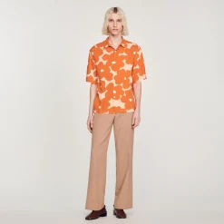 Camicia Con Stampa Floreale>Sandro Paris Shop