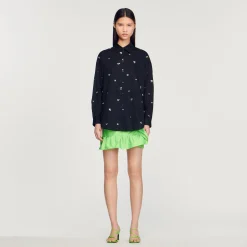 Camicia Con Strass Ricamati A Mano>Sandro Paris Best Sale