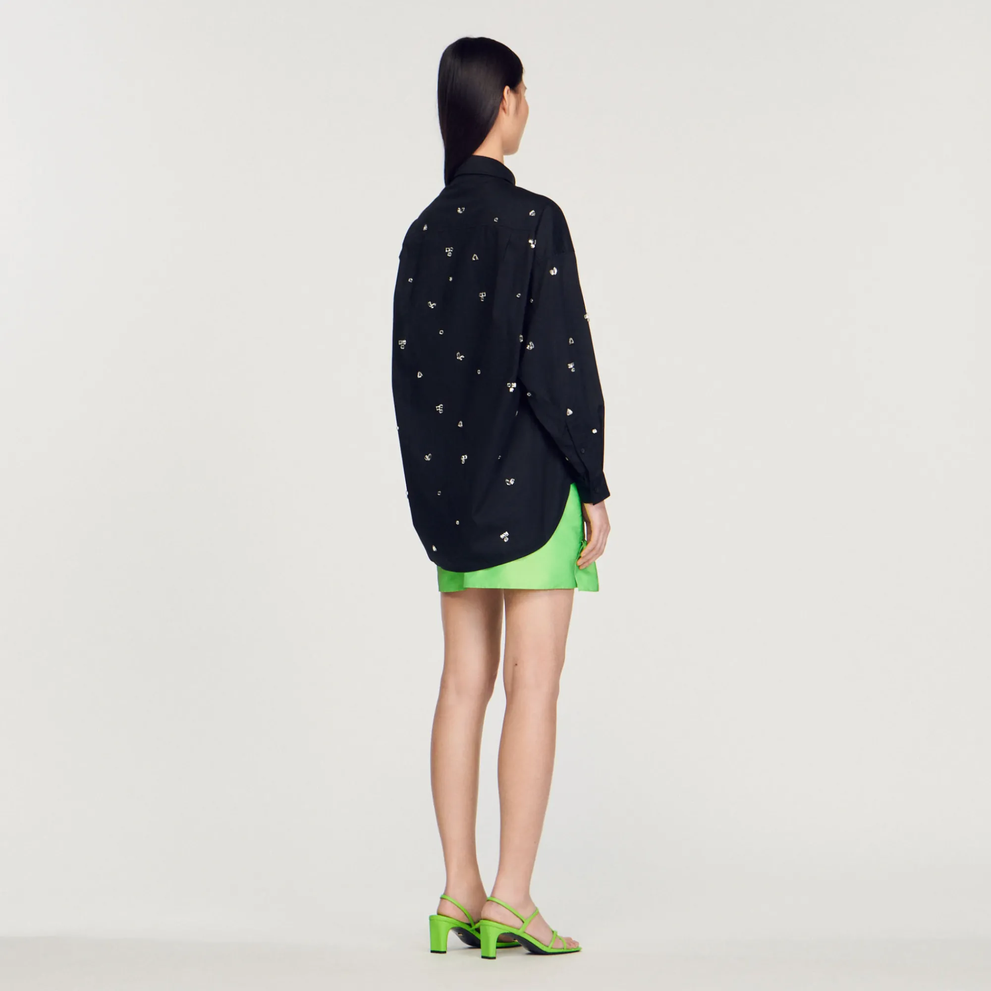 Camicia Con Strass Ricamati A Mano>Sandro Paris Best Sale