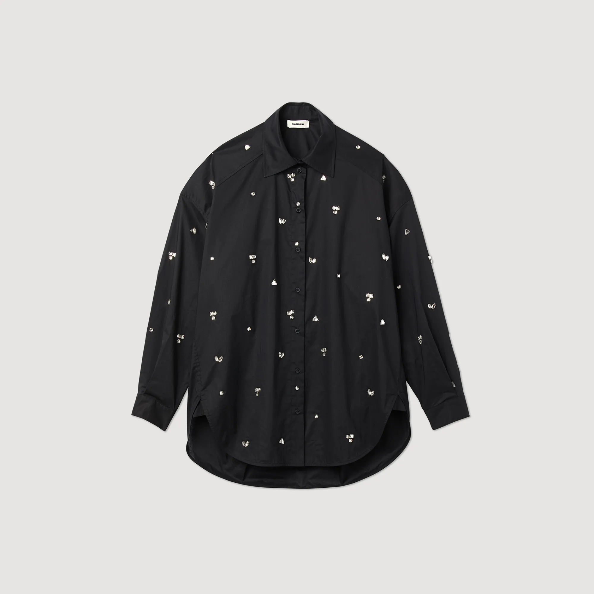 Camicia Con Strass Ricamati A Mano>Sandro Paris Best Sale