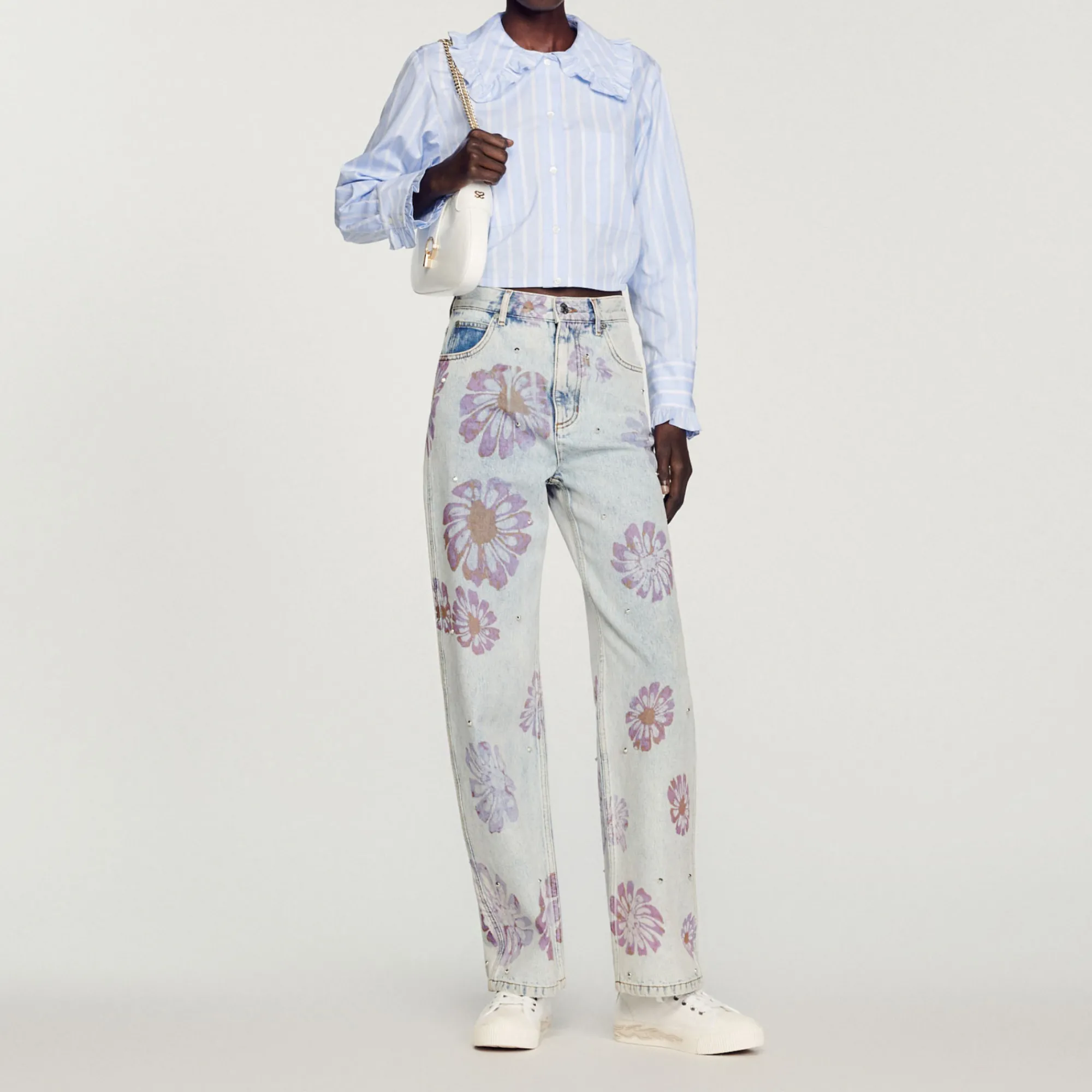 Camicia Corta Con Ampio Colletto>Sandro Paris Store