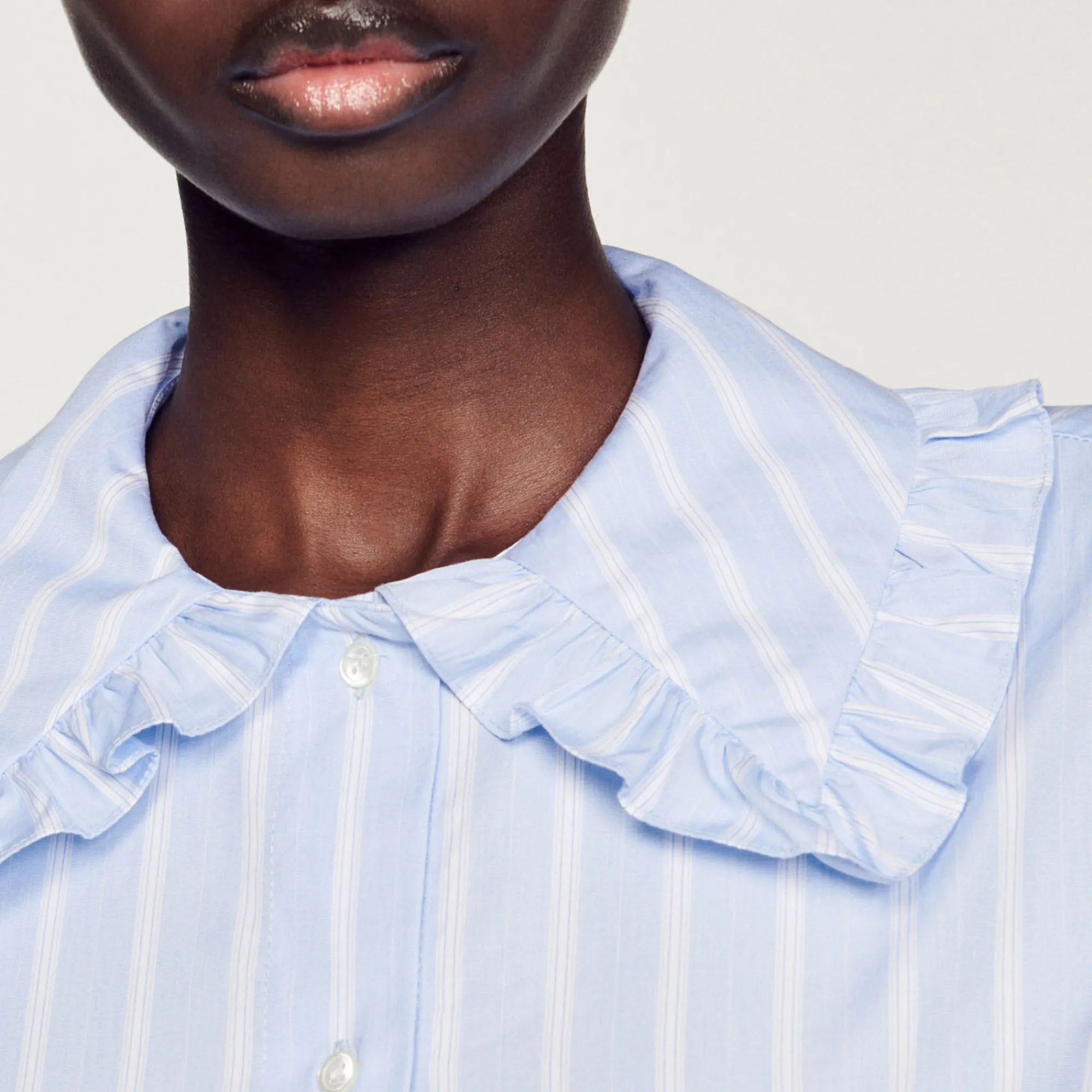 Camicia Corta Con Ampio Colletto>Sandro Paris Store
