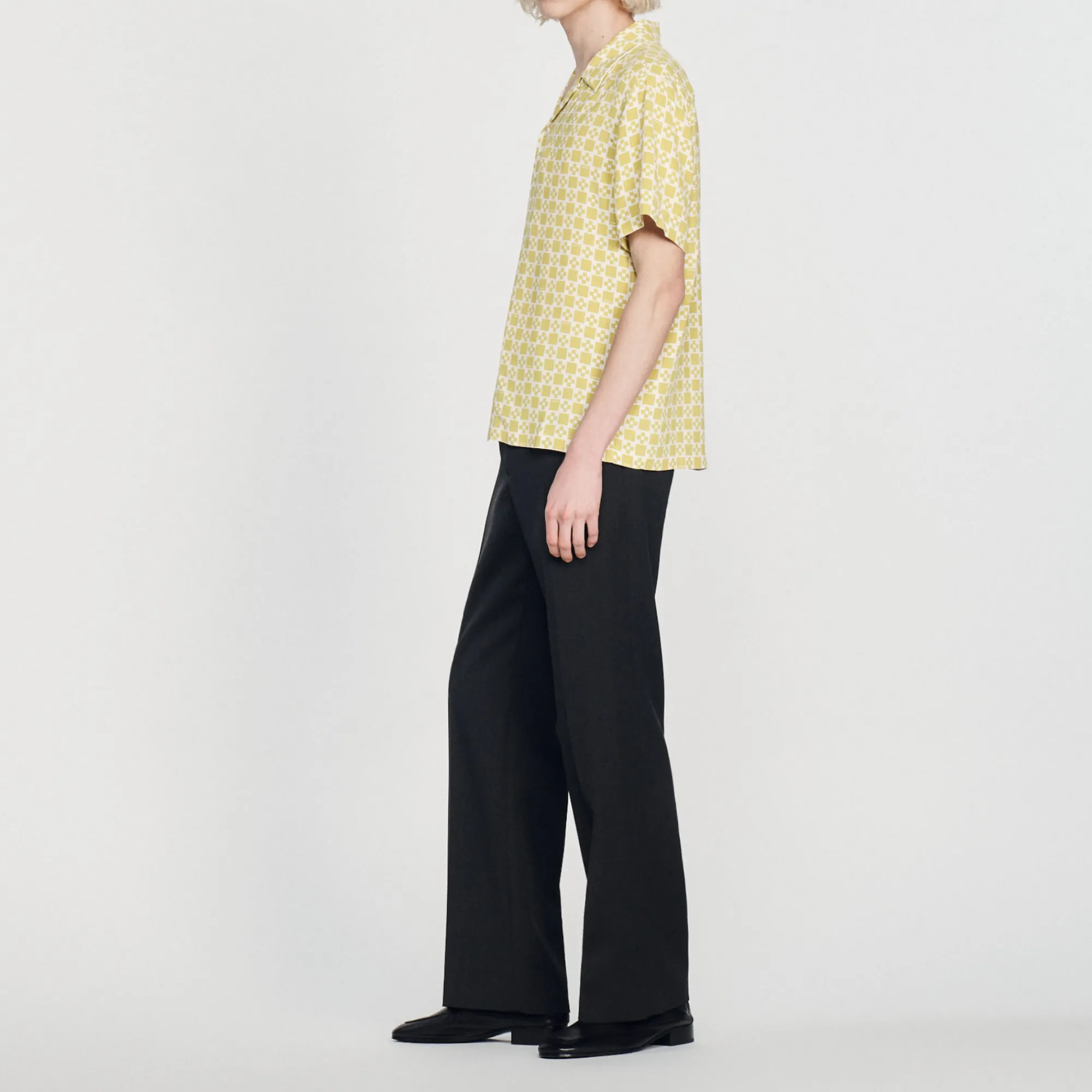 Camicia Fluida A Maniche Corte>Sandro Paris Fashion