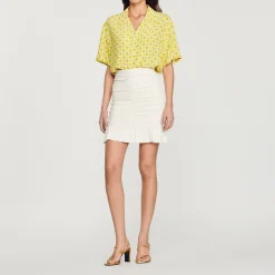 Camicia Fluida A Maniche Corte>Sandro Paris Fashion