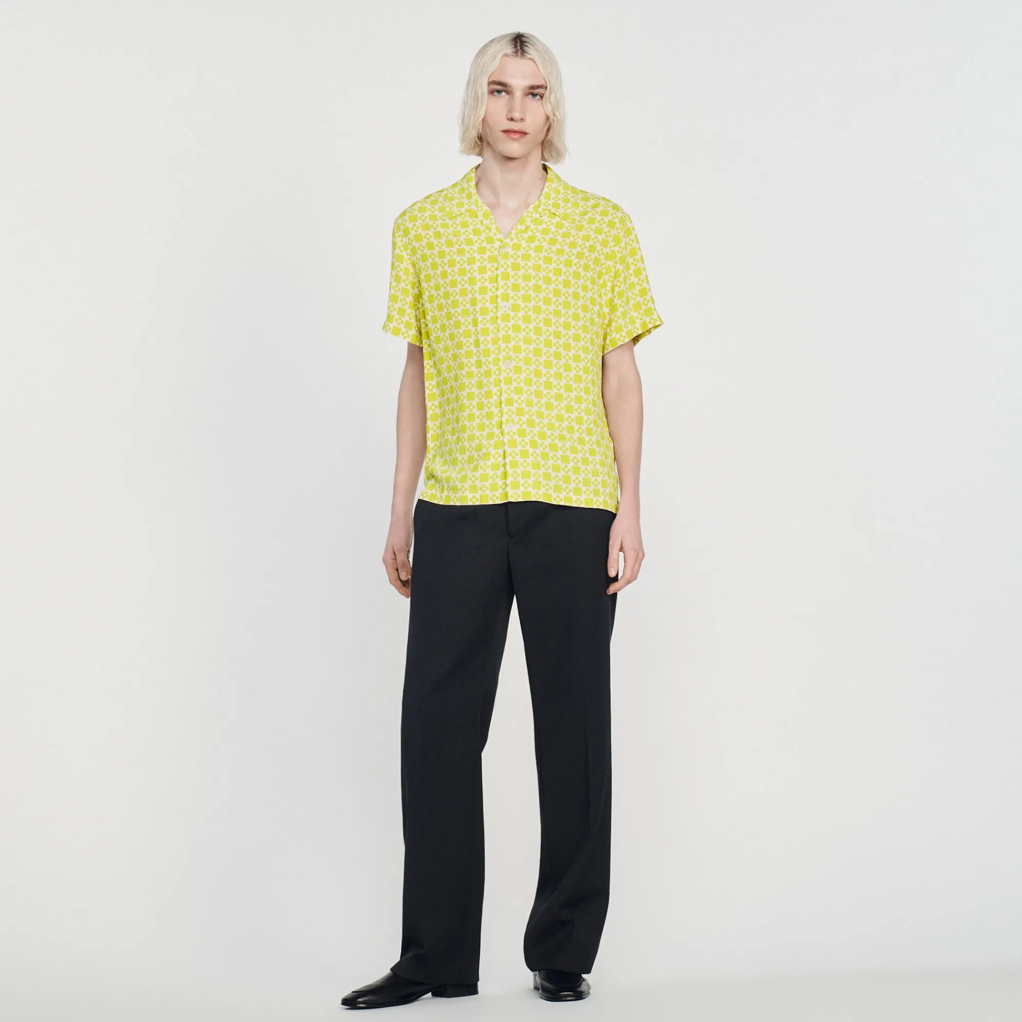 Camicia Fluida A Maniche Corte>Sandro Paris Fashion