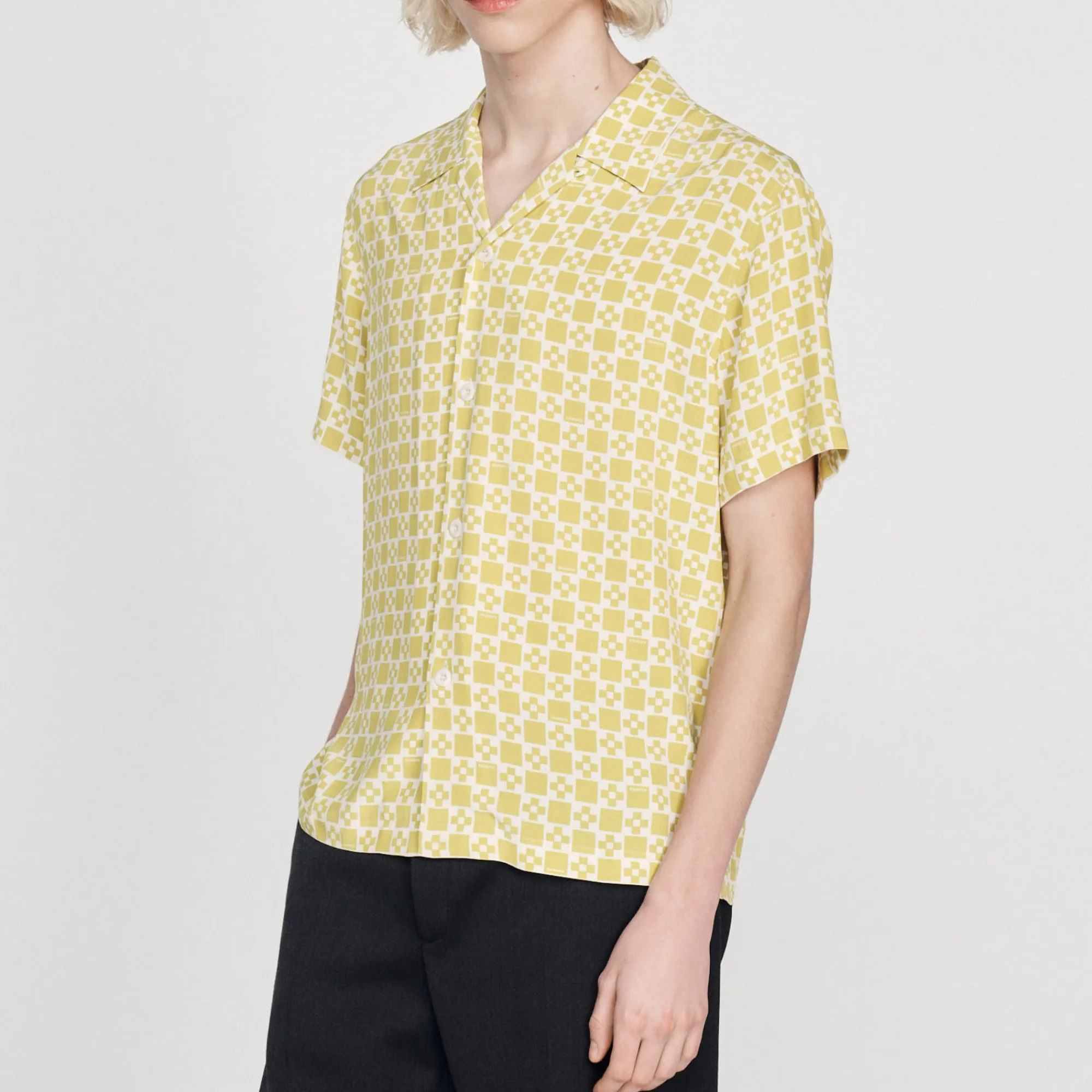 Camicia Fluida A Maniche Corte>Sandro Paris Fashion