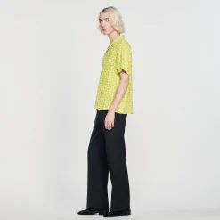 Camicia Fluida A Maniche Corte><noscript><img width=