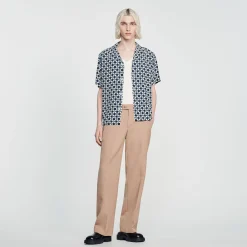 Camicia Fluida A Maniche Corte>Sandro Paris Sale